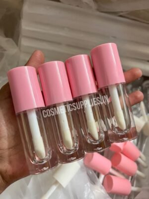 6ml doe wand lip gloss tube pink cap