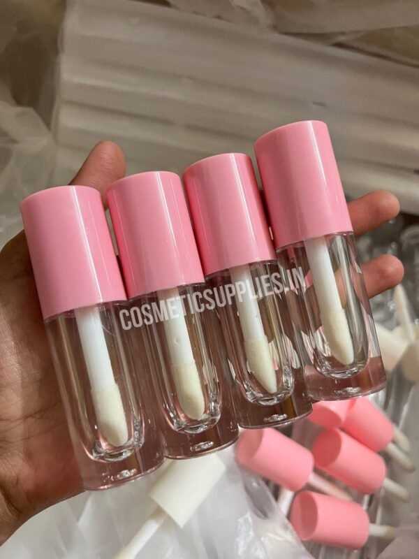 6ml doe wand lip gloss tube pink cap