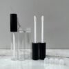 PET Black Cap Lip Gloss Tube