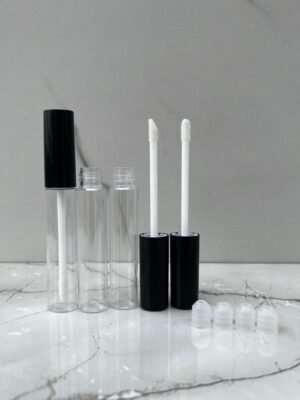 PET Black Cap Lip Gloss Tube