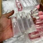 5ml lip gloss squeeze tube with transparent cap
