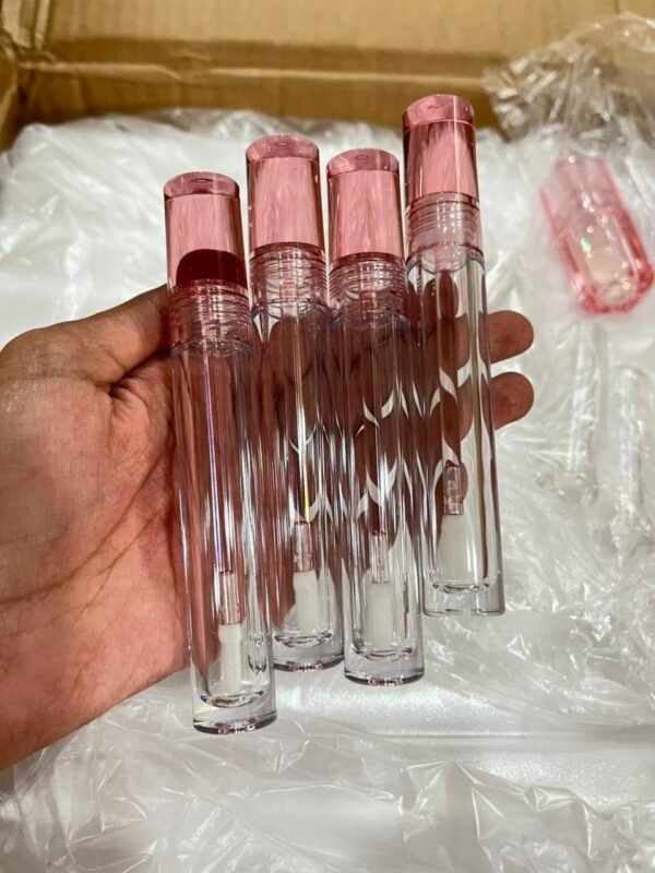 8ml pink cap lip gloss tube