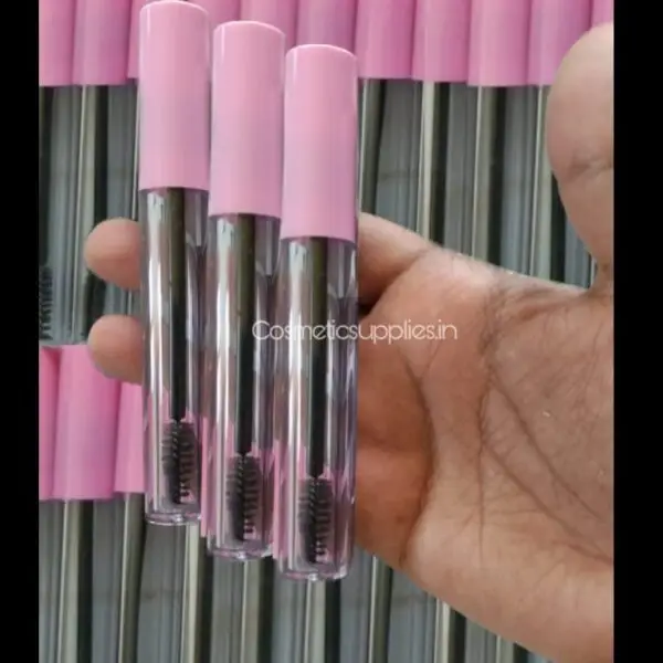 Empty Mascara / Eyelash Oil Tube with Pink Cap
